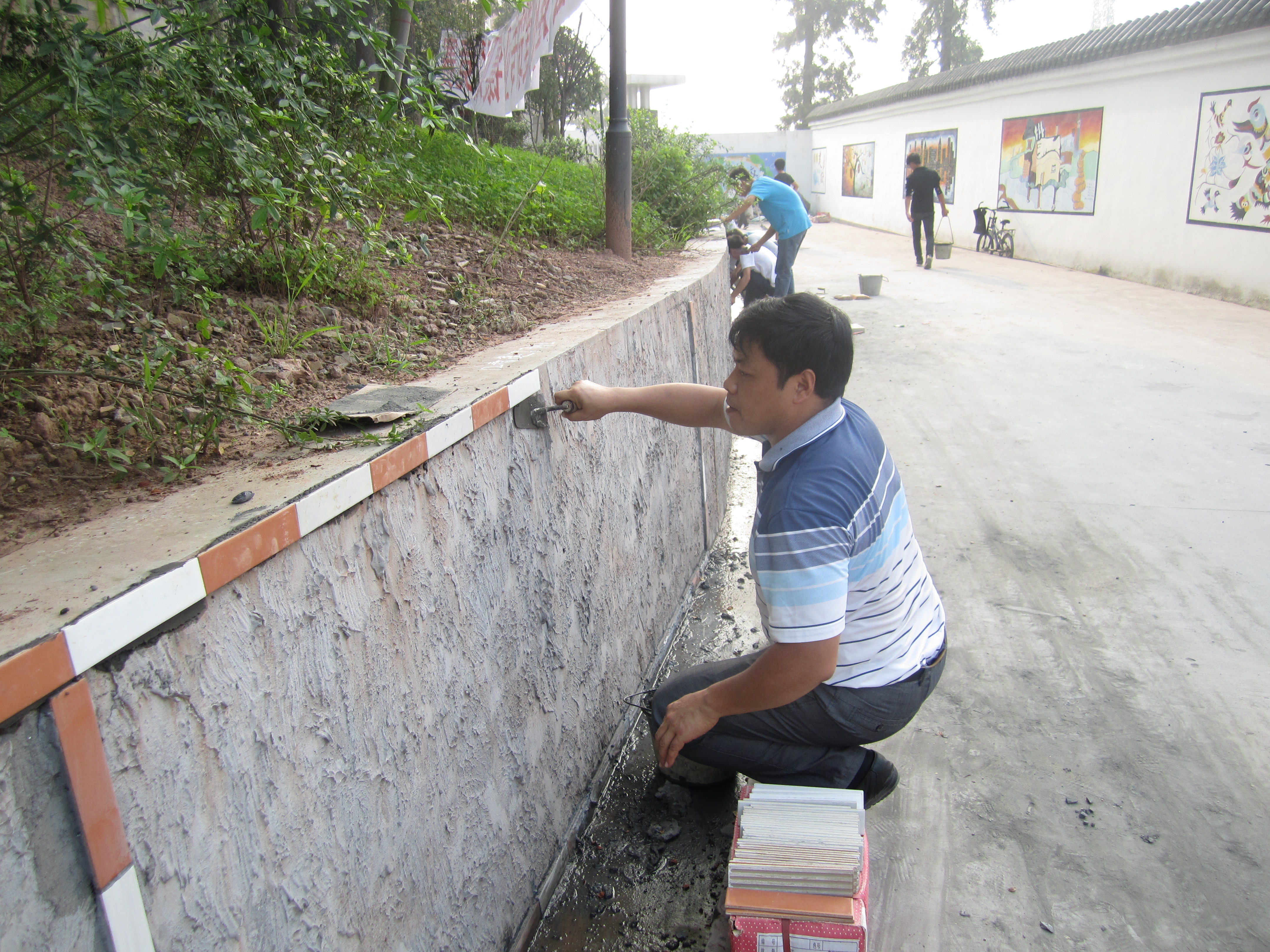 瀘縣建校建筑專業(yè)鑲貼拼圖技能競(jìng)賽