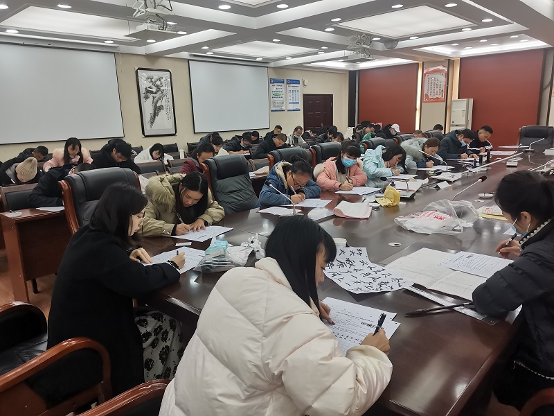 書法載道，翰墨育人——瀘縣建校參加瀘縣2021年教師基本功三筆字等級(jí)檢測(cè)